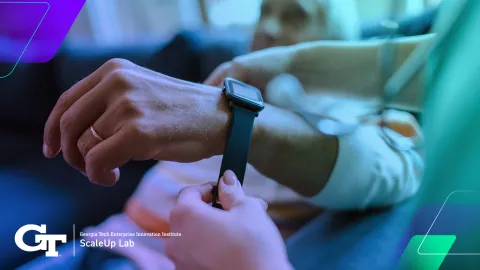 image smart watch on hand
