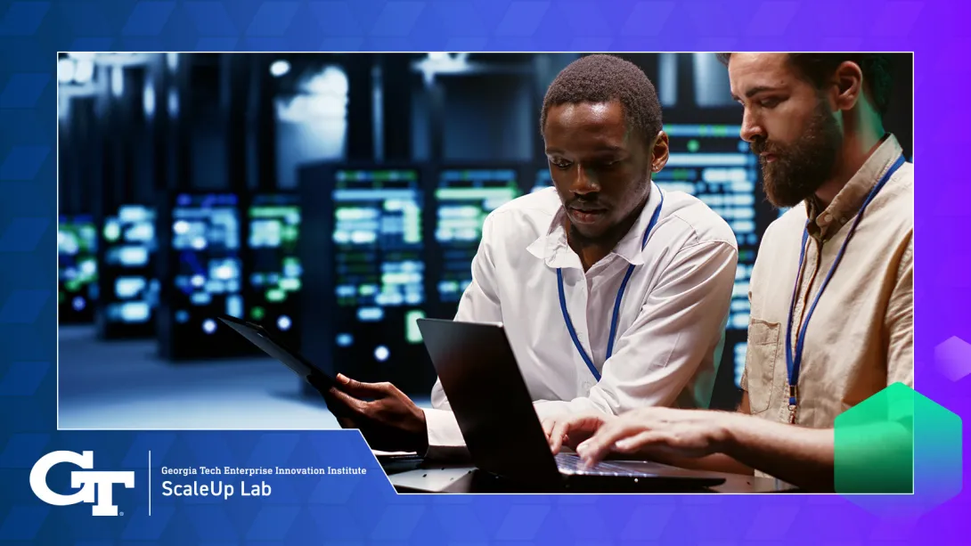two men in server room